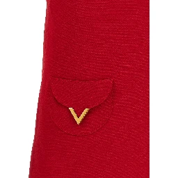 Multicolor Virgin Wool Short Dress