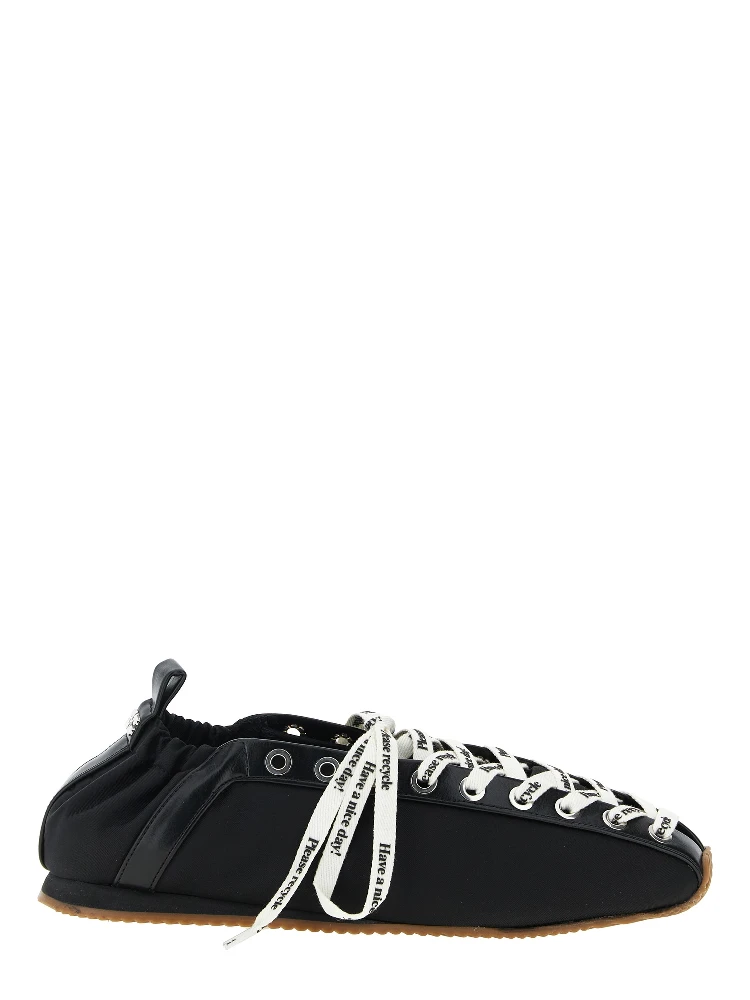 Black Polyamide Ballet Flats