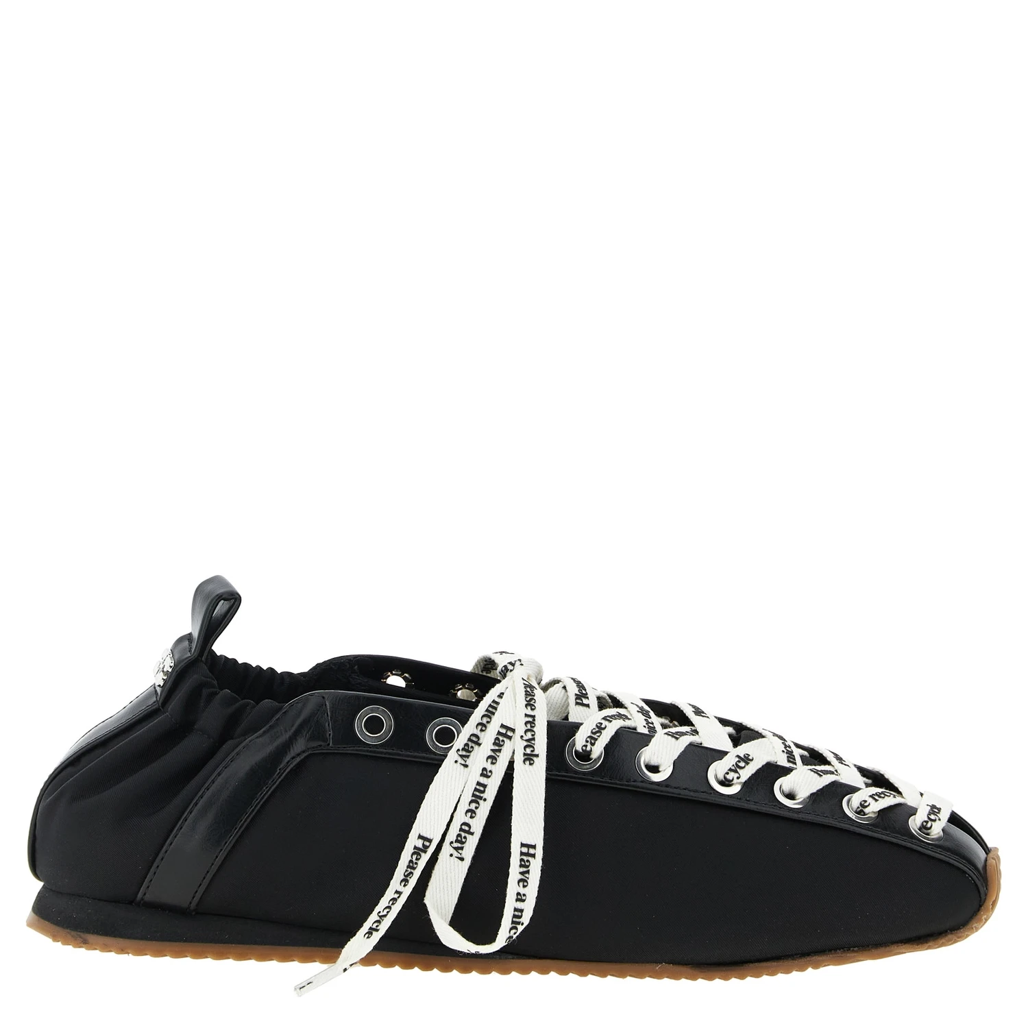 Black Polyamide Ballet Flats