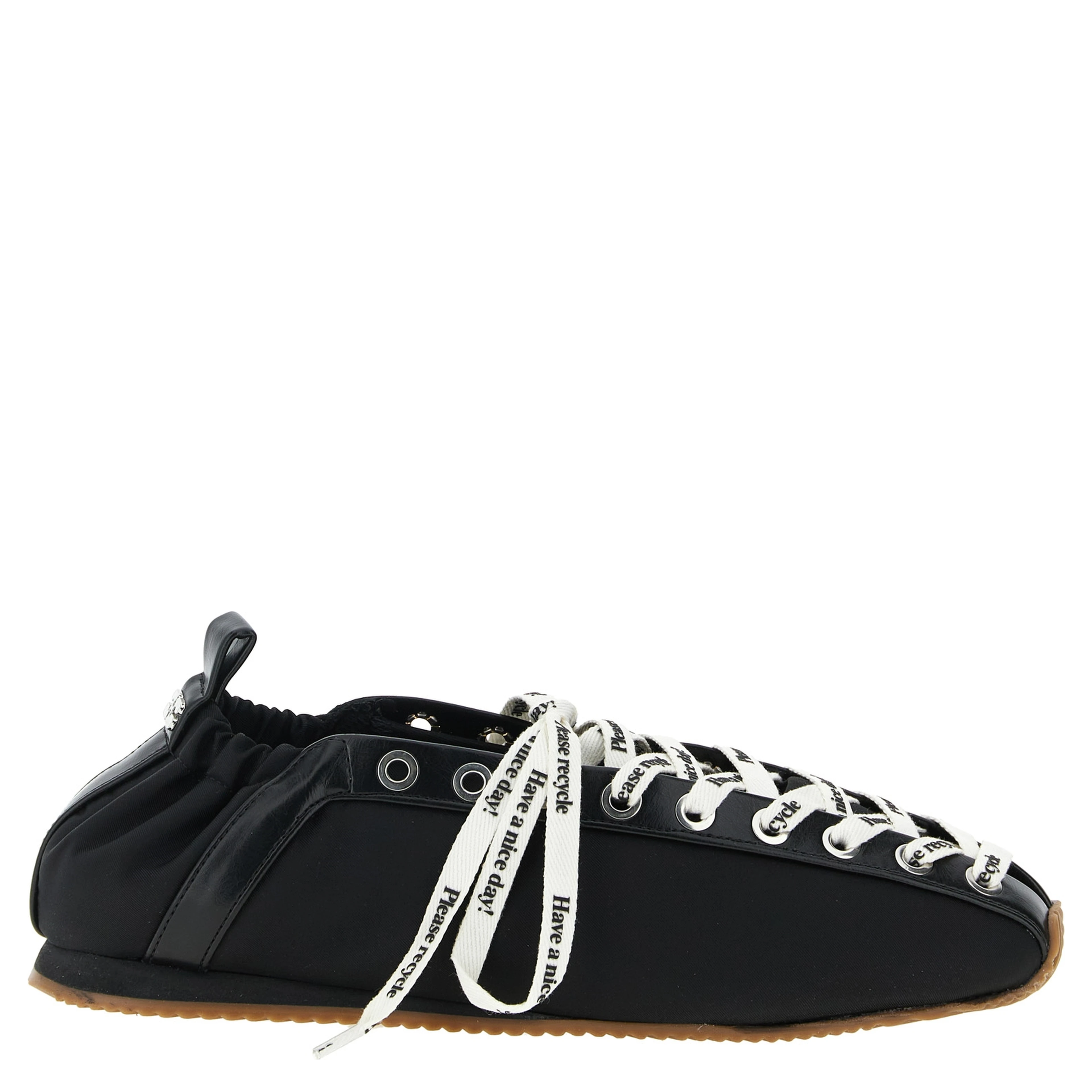 Black Polyamide Ballet Flats