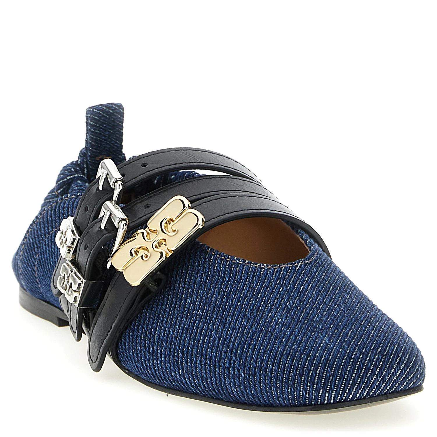 Blue Organic Cotton Ballet Flats