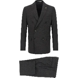 Gray Viscose Two-Piece Suit
