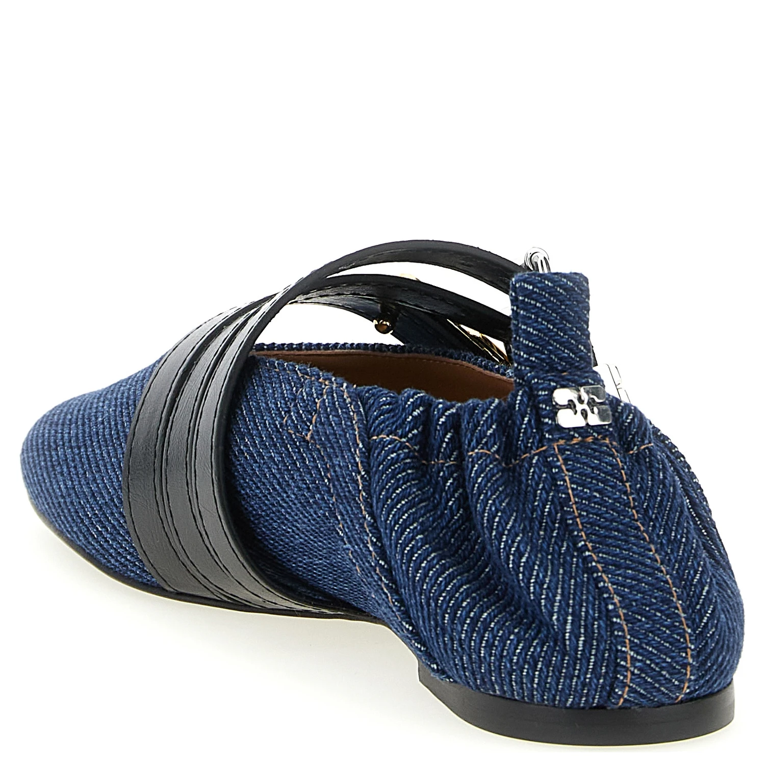 Blue Organic Cotton Ballet Flats