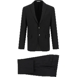 Black Wool Two-Piece Suit