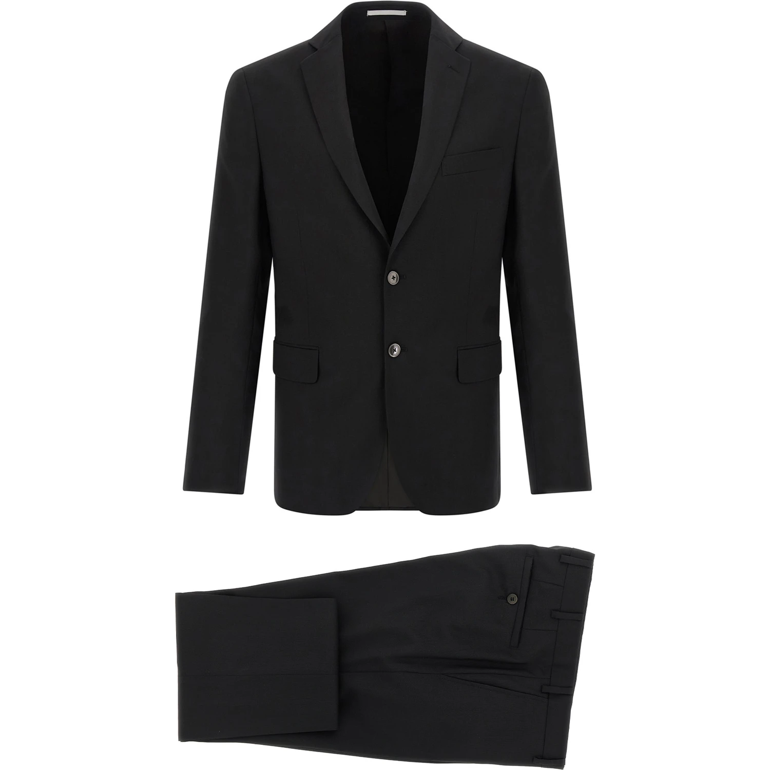 Black Wool Two-Piece Suit