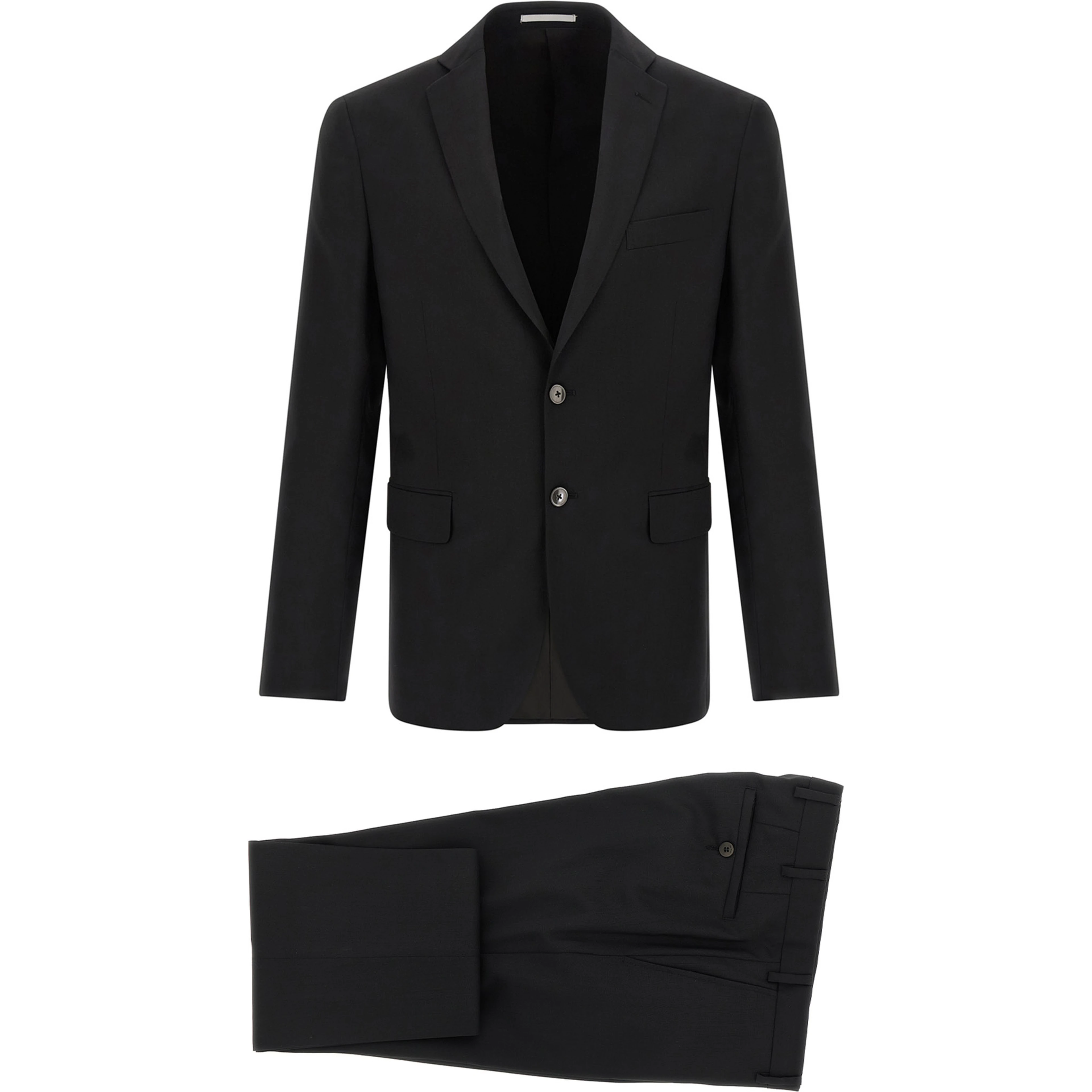 Black Wool Two-Piece Suit