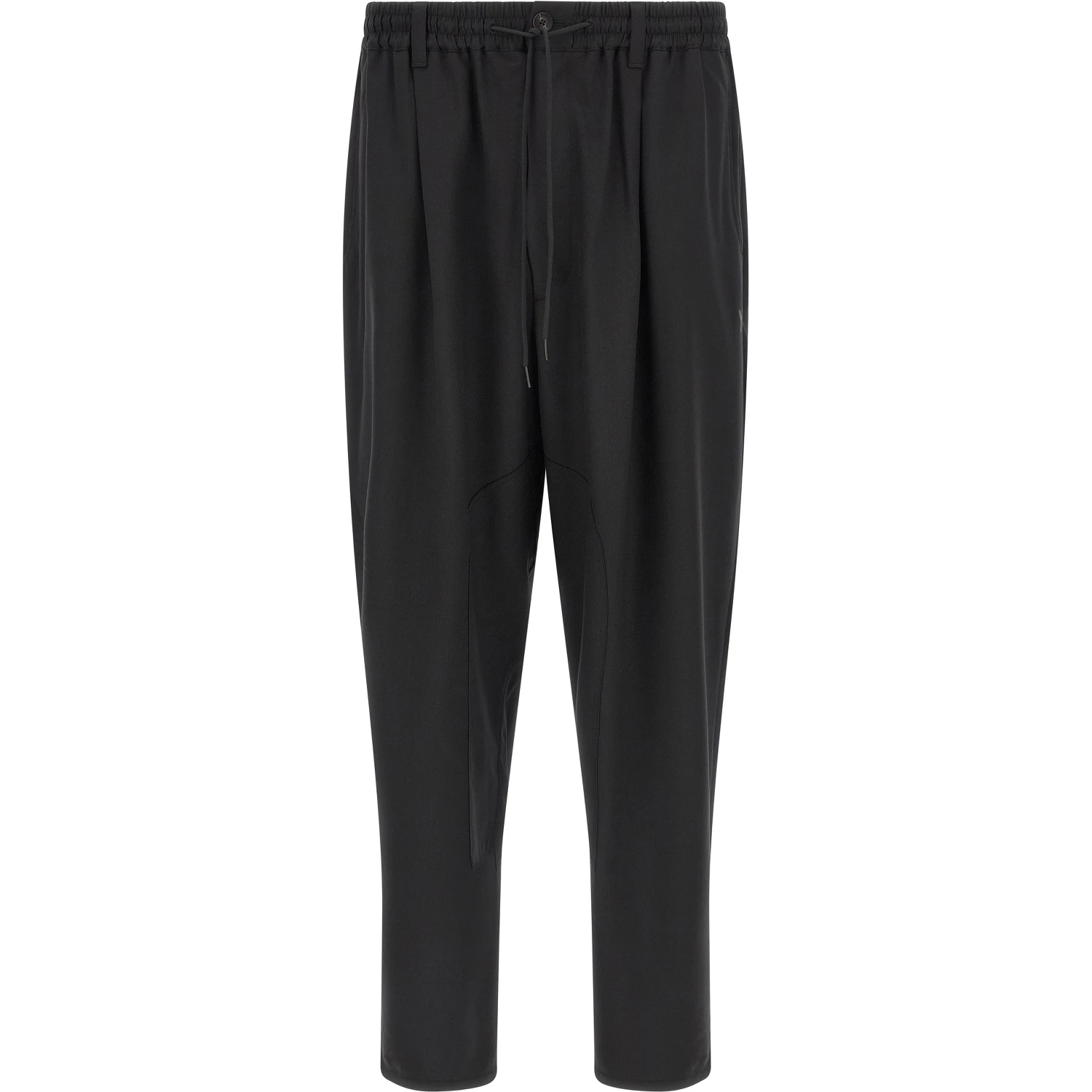Black Polyester Casual Pants