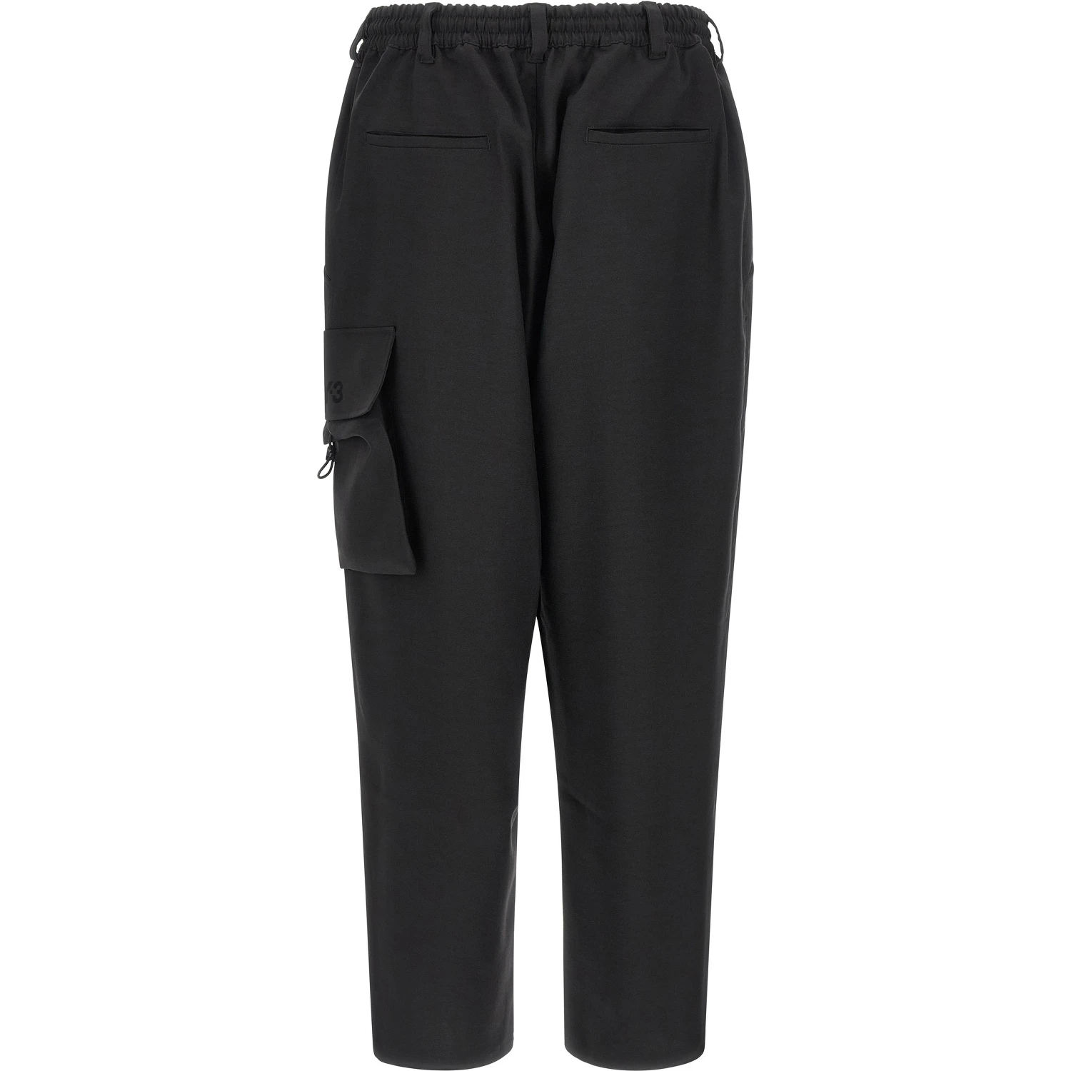 Black Polyester Cargo Pants
