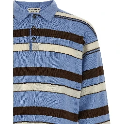 Blue Cotton Polo Shirt