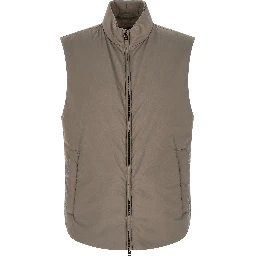 Gray Polyamide Sleeveless Jacket