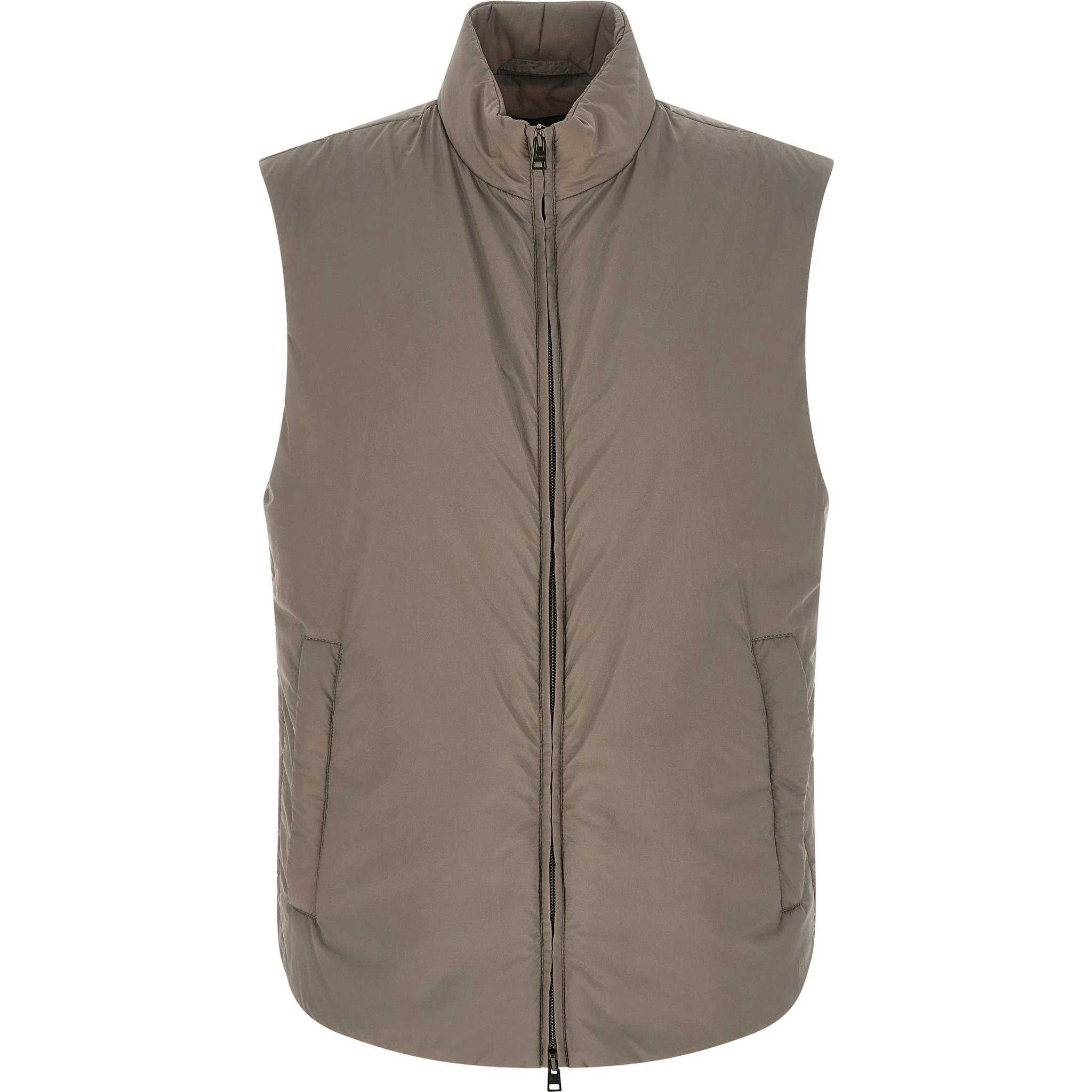Gray Polyamide Sleeveless Jacket