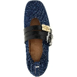 Blue Organic Cotton Ballet Flats