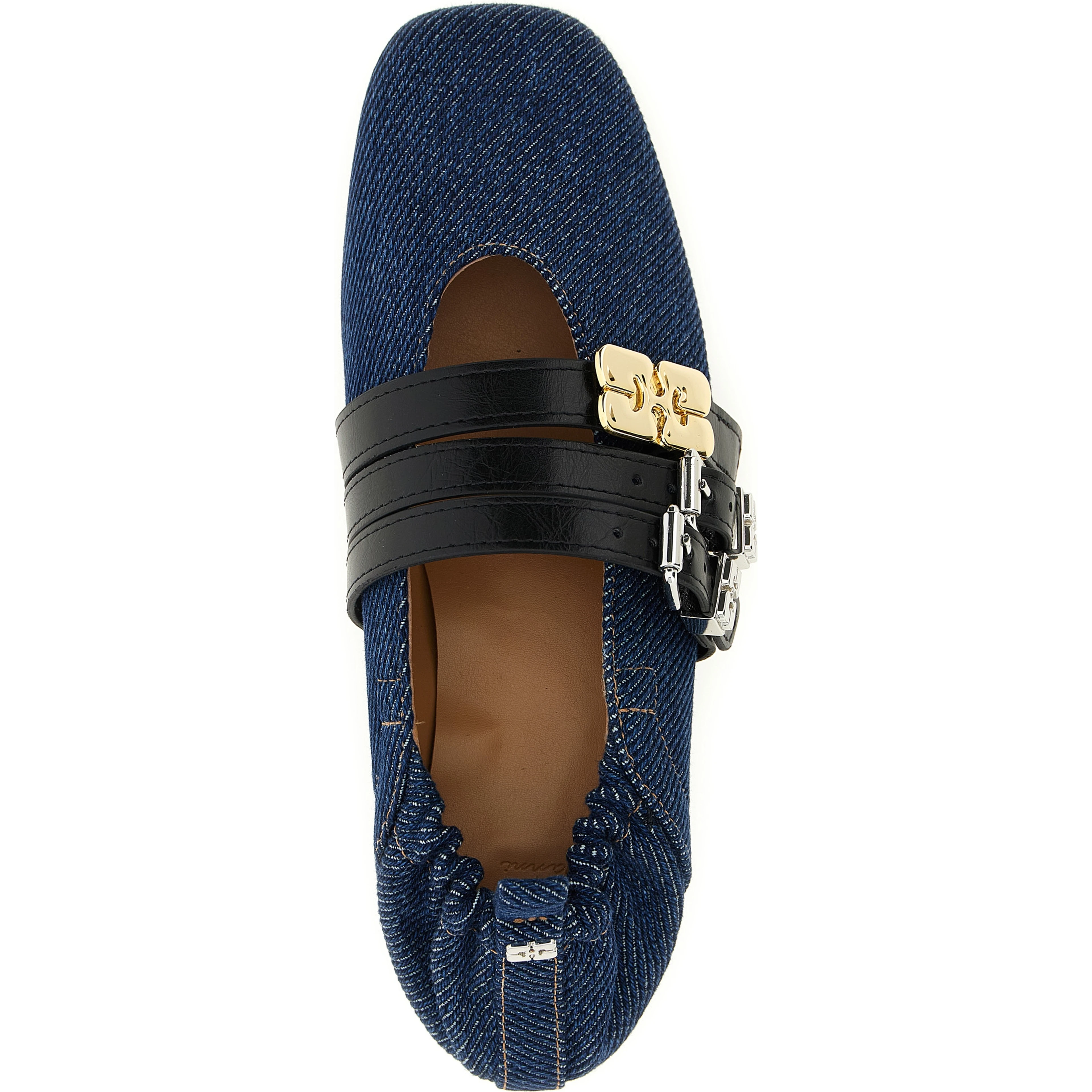 Blue Organic Cotton Ballet Flats