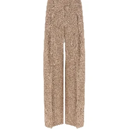 Multicolor Linen Flared Pants