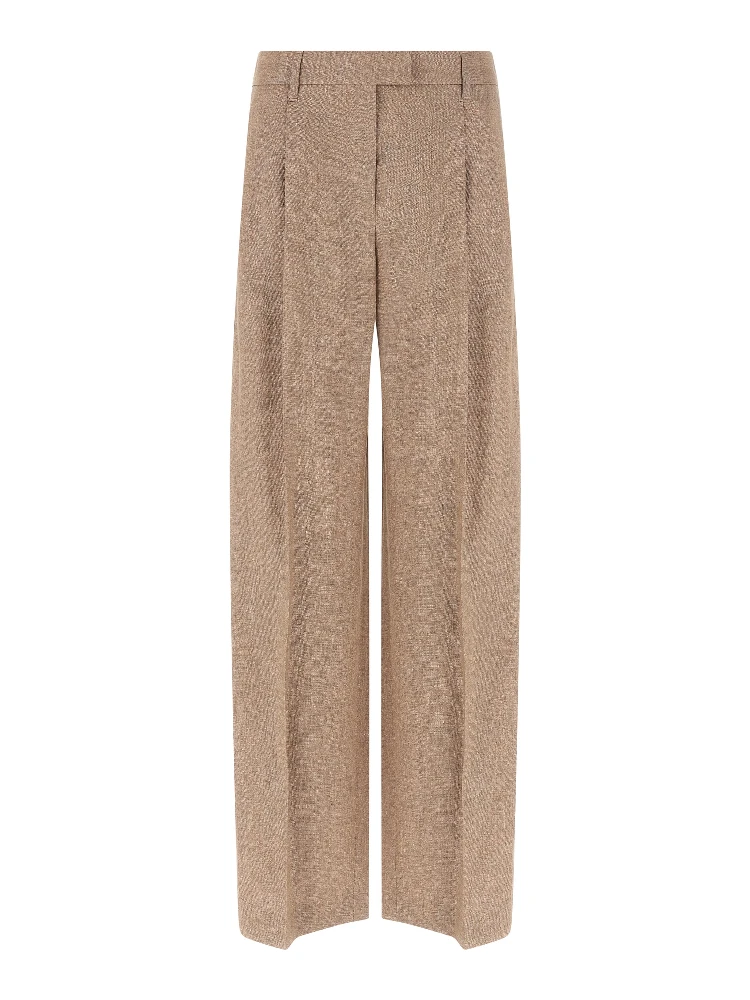 Multicolor Linen Flared Pants