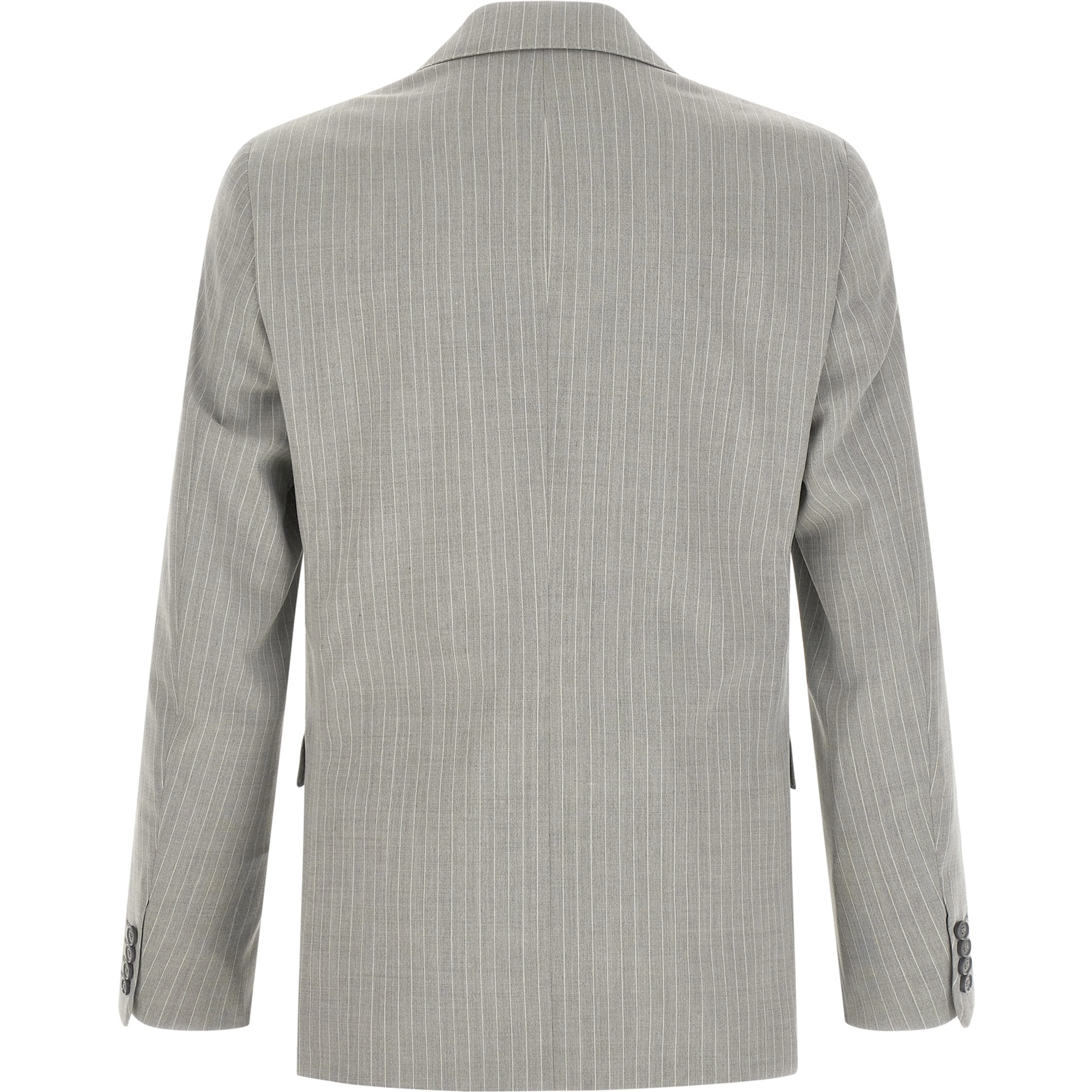 Gray Polyester Two-Piece Suit
