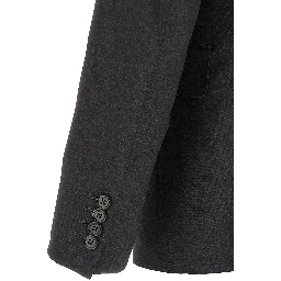 Gray Viscose Two-Piece Suit