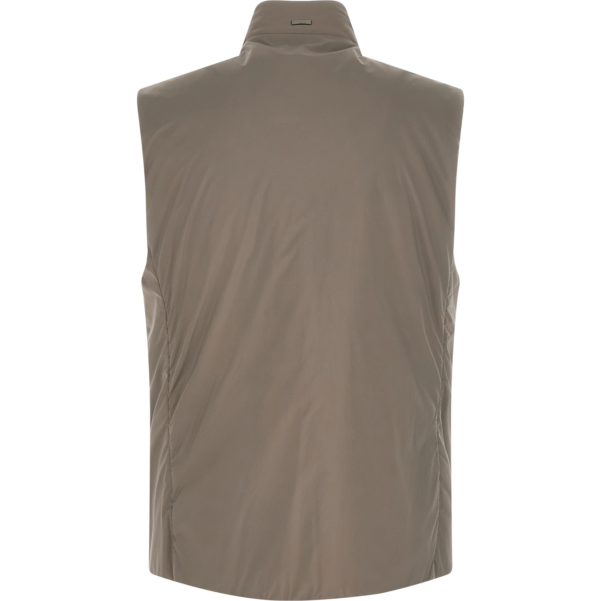Gray Polyamide Sleeveless Jacket