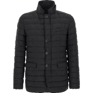 Blue Polyamide Full-Length Jacket