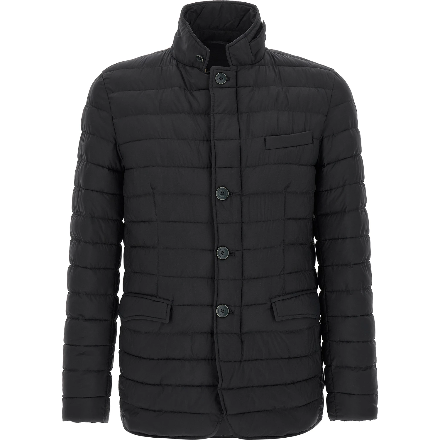Blue Polyamide Full-Length Jacket