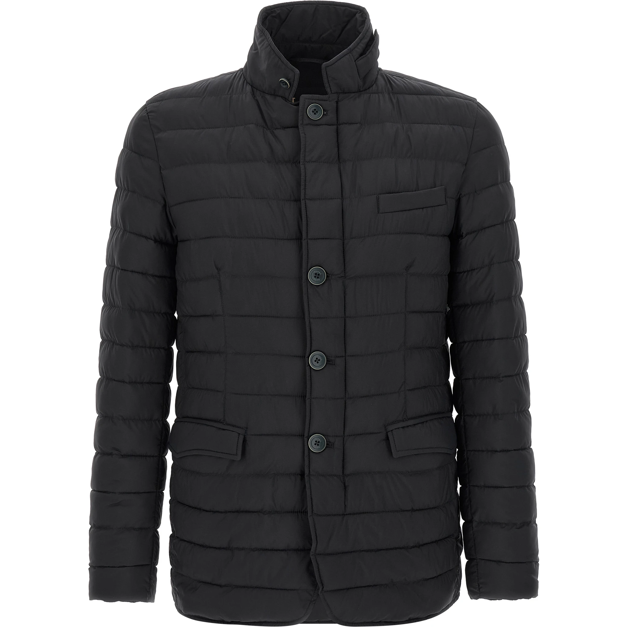 Blue Polyamide Full-Length Jacket