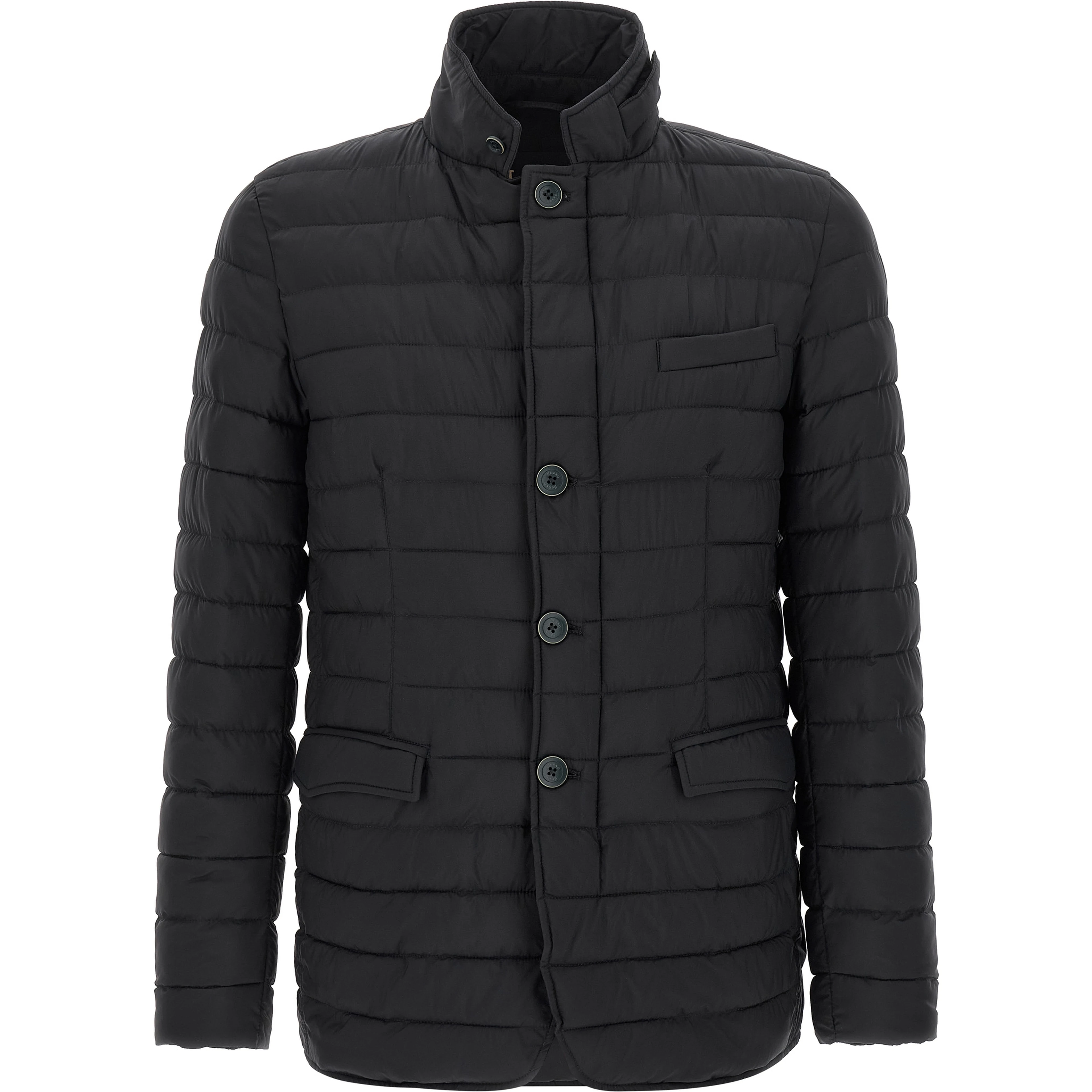 Blue Polyamide Full-Length Jacket