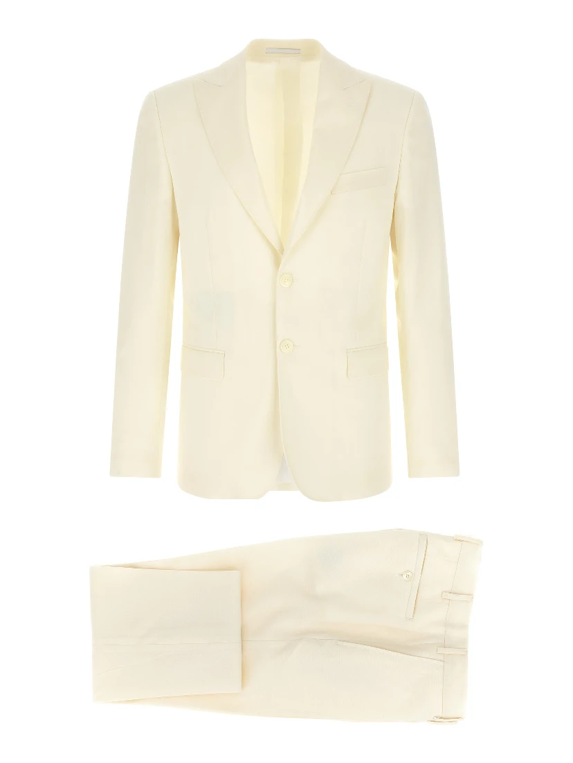 White Wool Two-Piece Suit