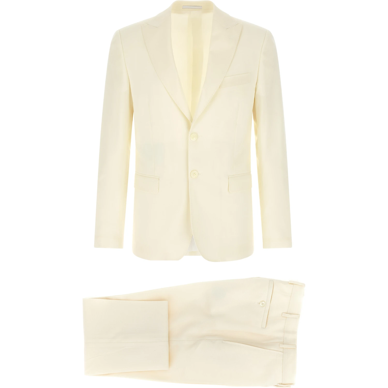 White Wool Two-Piece Suit