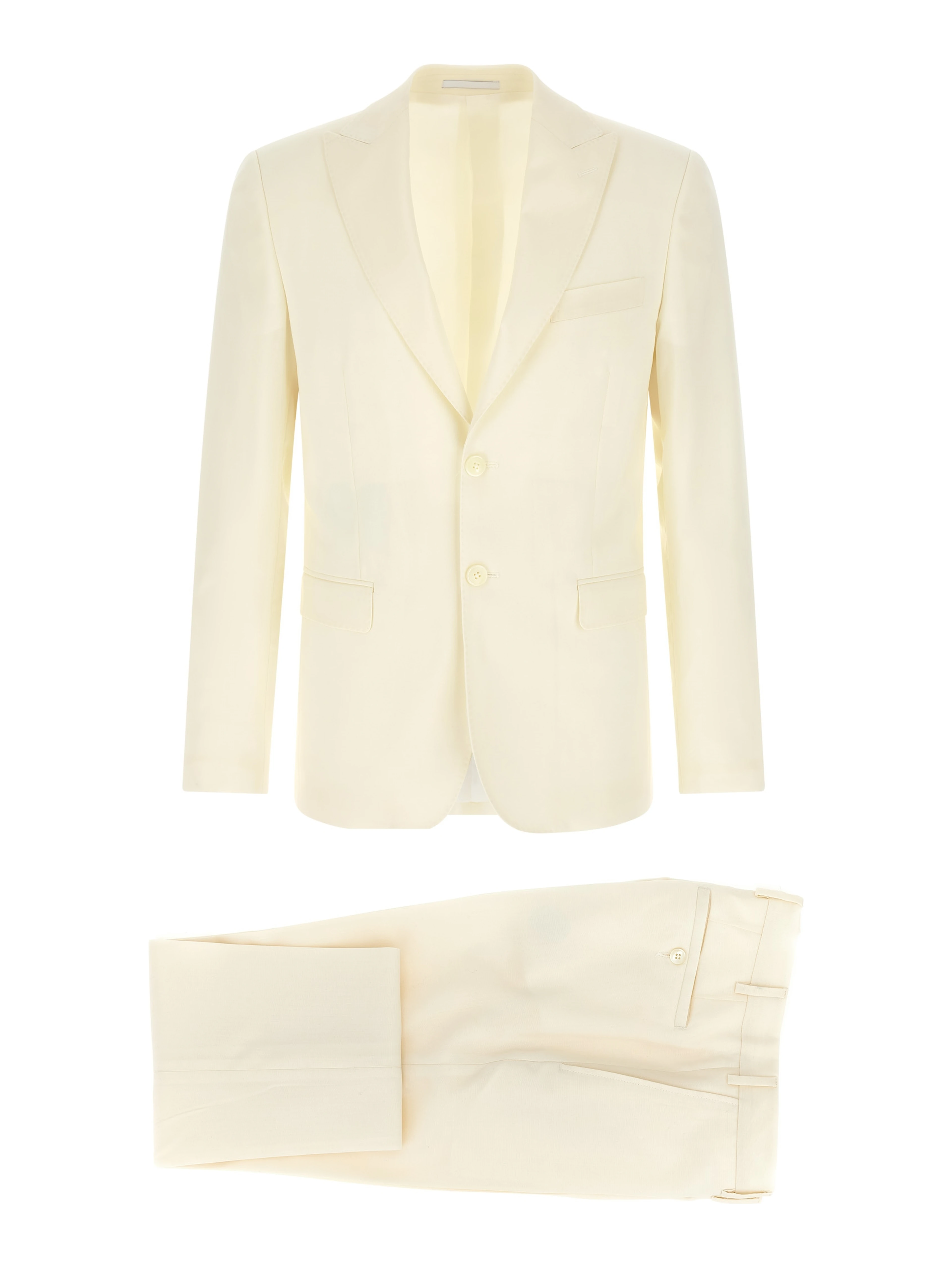 White Wool Two-Piece Suit