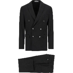 Black Wool Two-Piece Suit