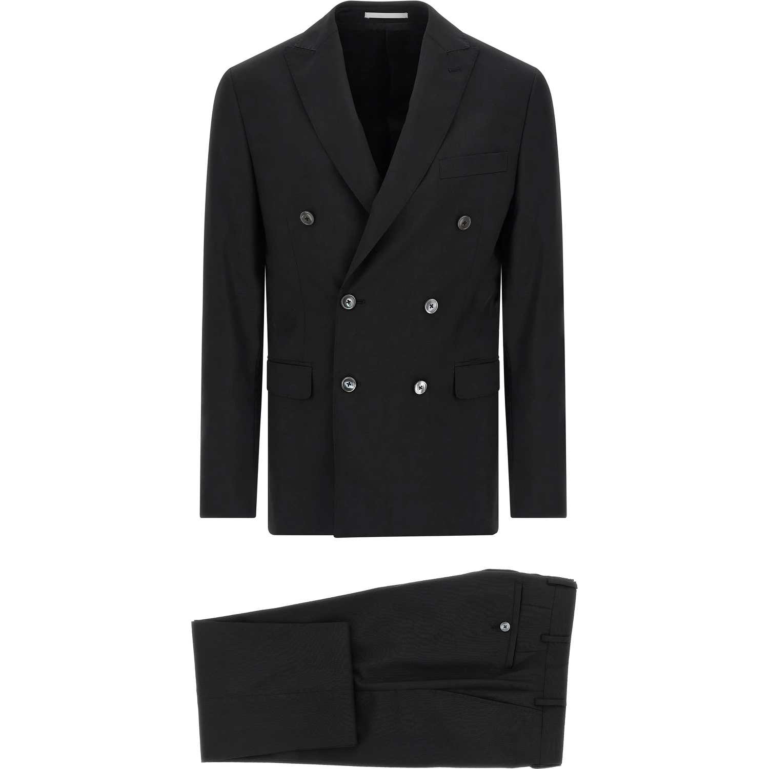 Black Wool Two-Piece Suit