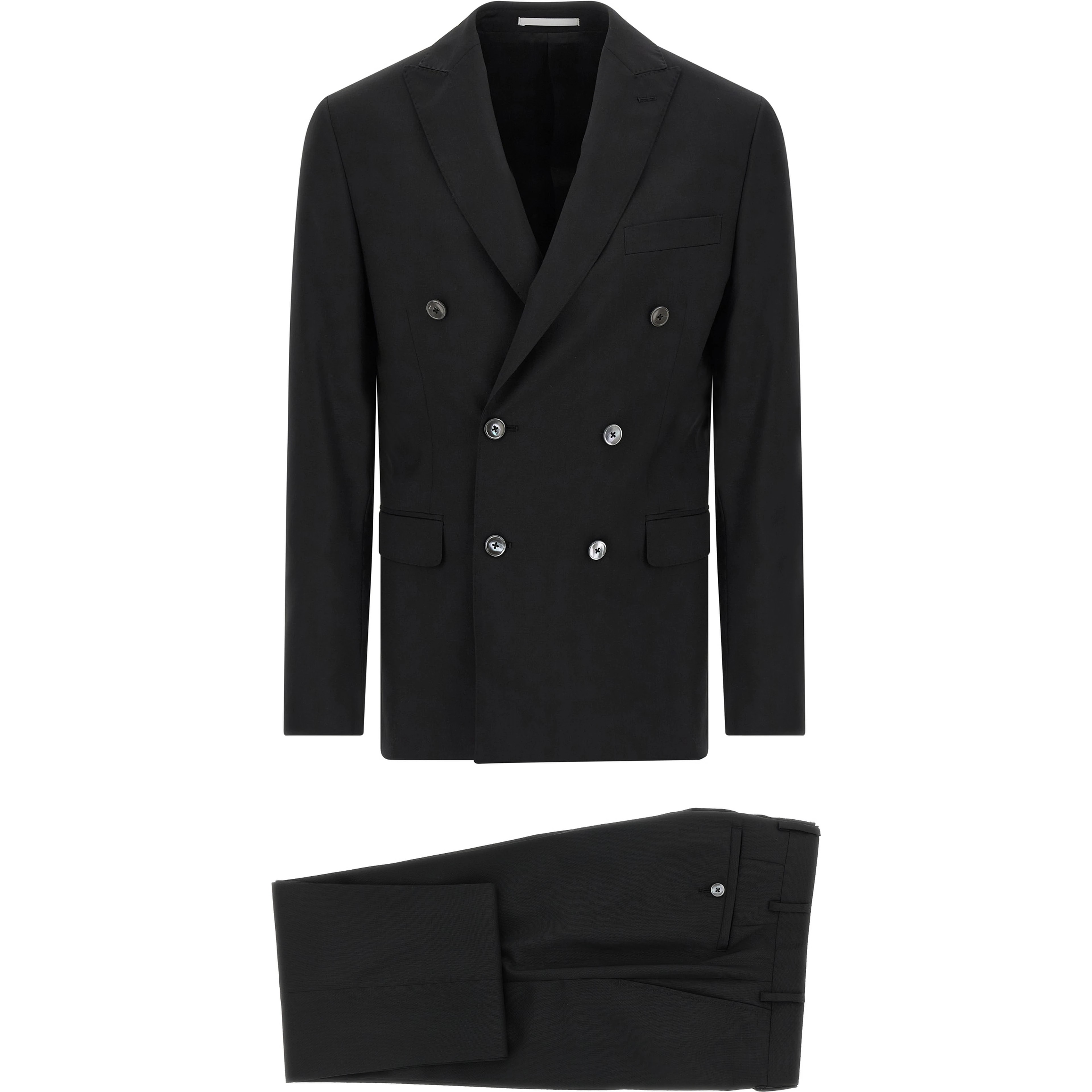 Black Wool Two-Piece Suit