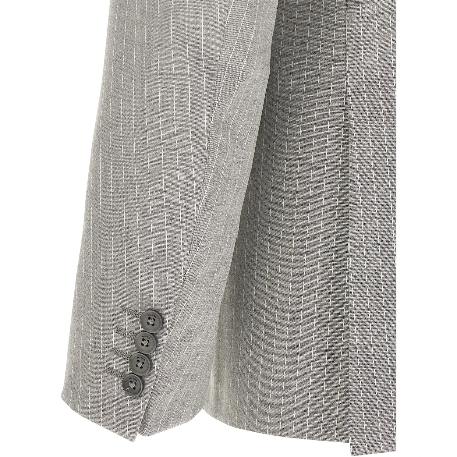 Gray Polyester Two-Piece Suit
