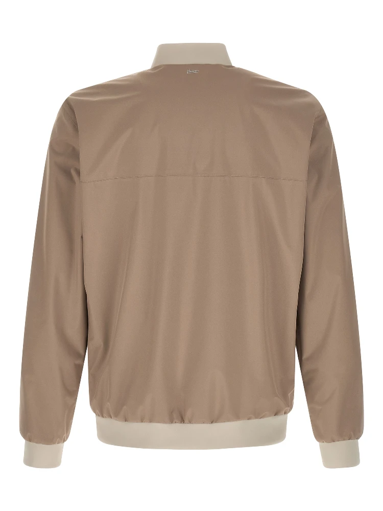 Beige Polyester Bomber alternative