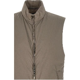 Gray Polyamide Sleeveless Jacket