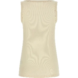 Beige Cotton Tank Tops