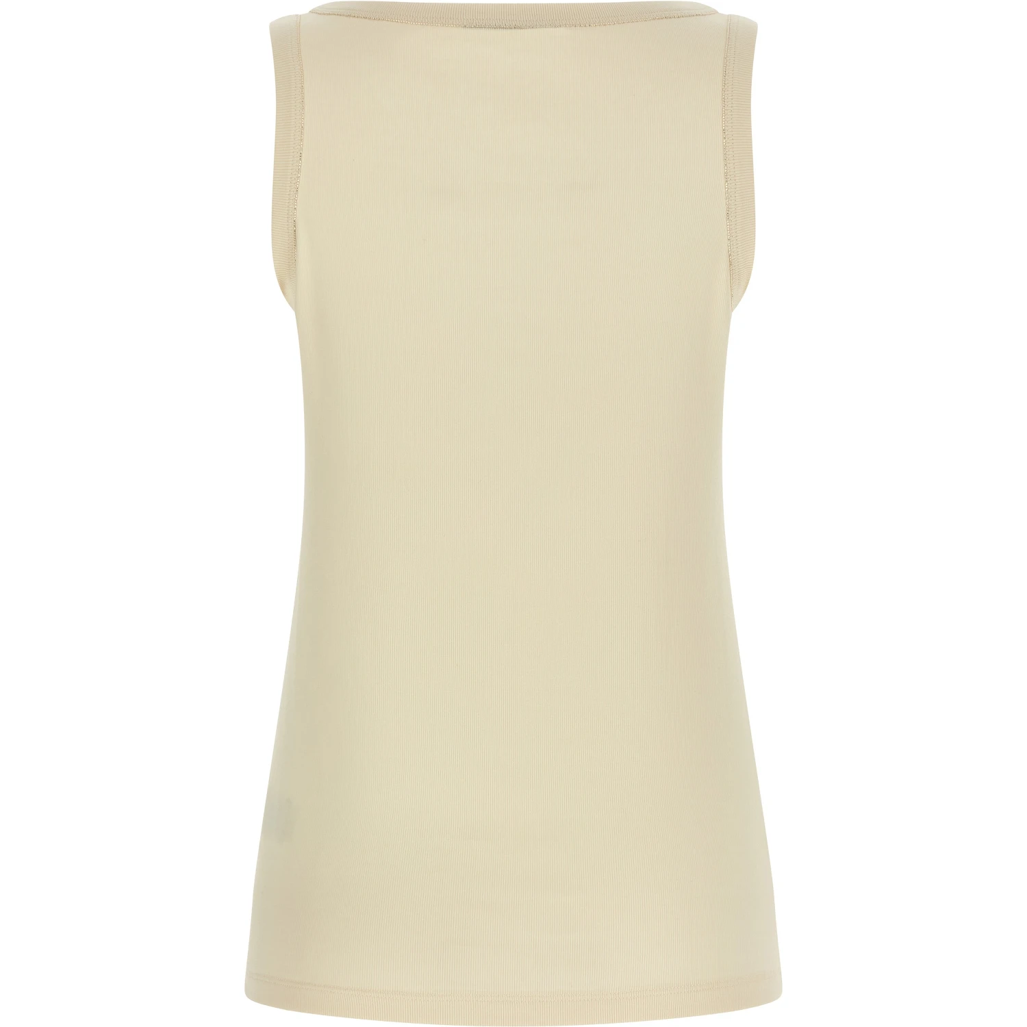Beige Cotton Tank Tops