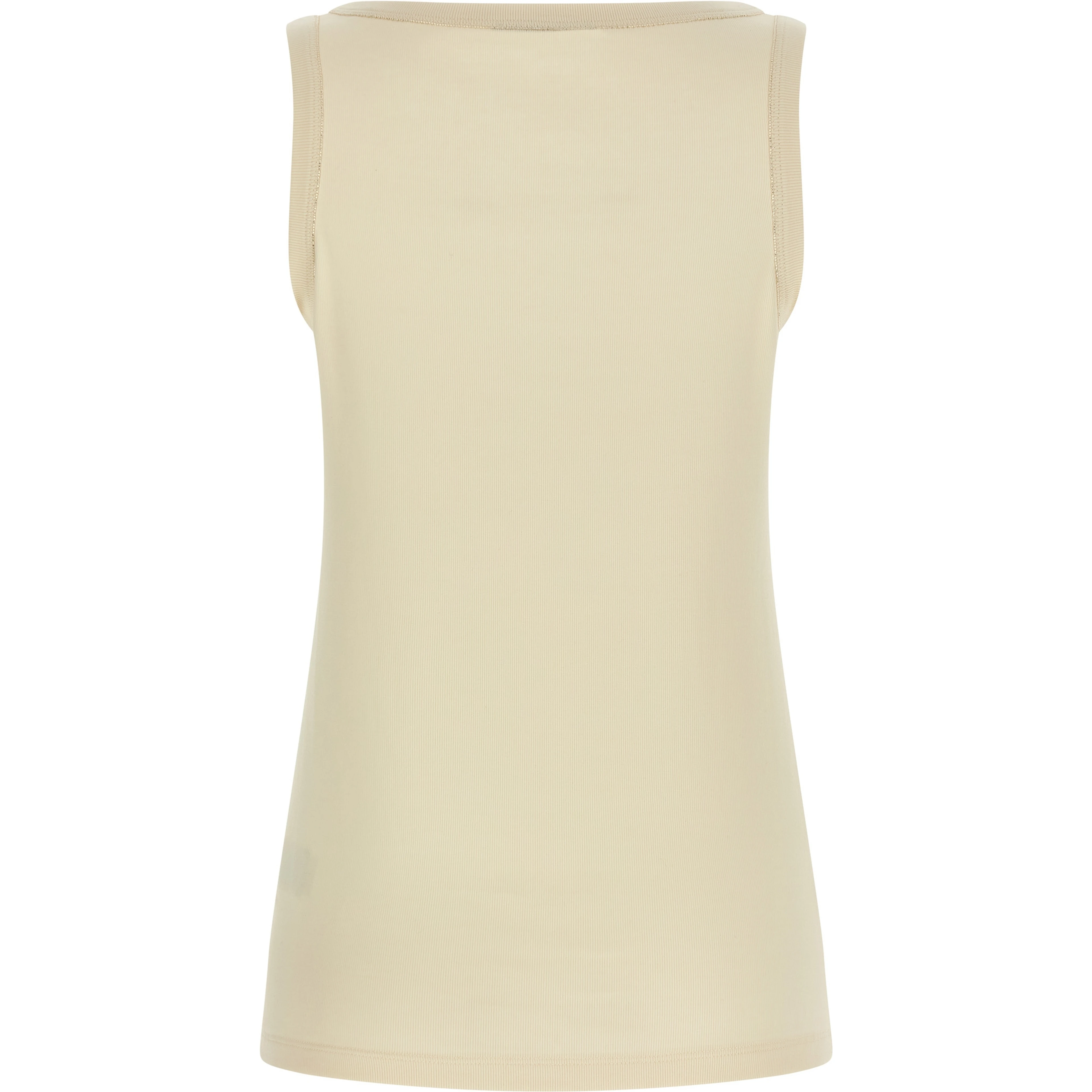 Beige Cotton Tank Tops
