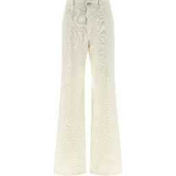White Cotton Relaxed Fit Jeans