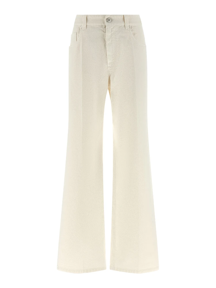 White Cotton Relaxed Fit Jeans