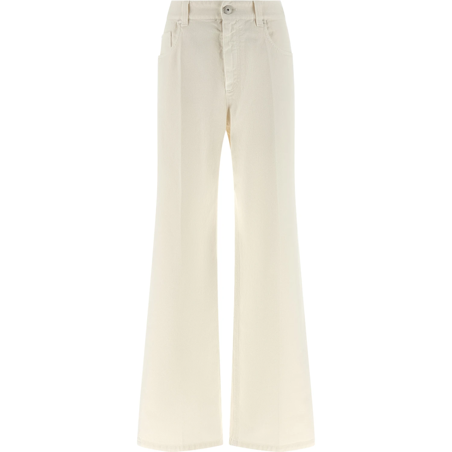 White Cotton Relaxed Fit Jeans