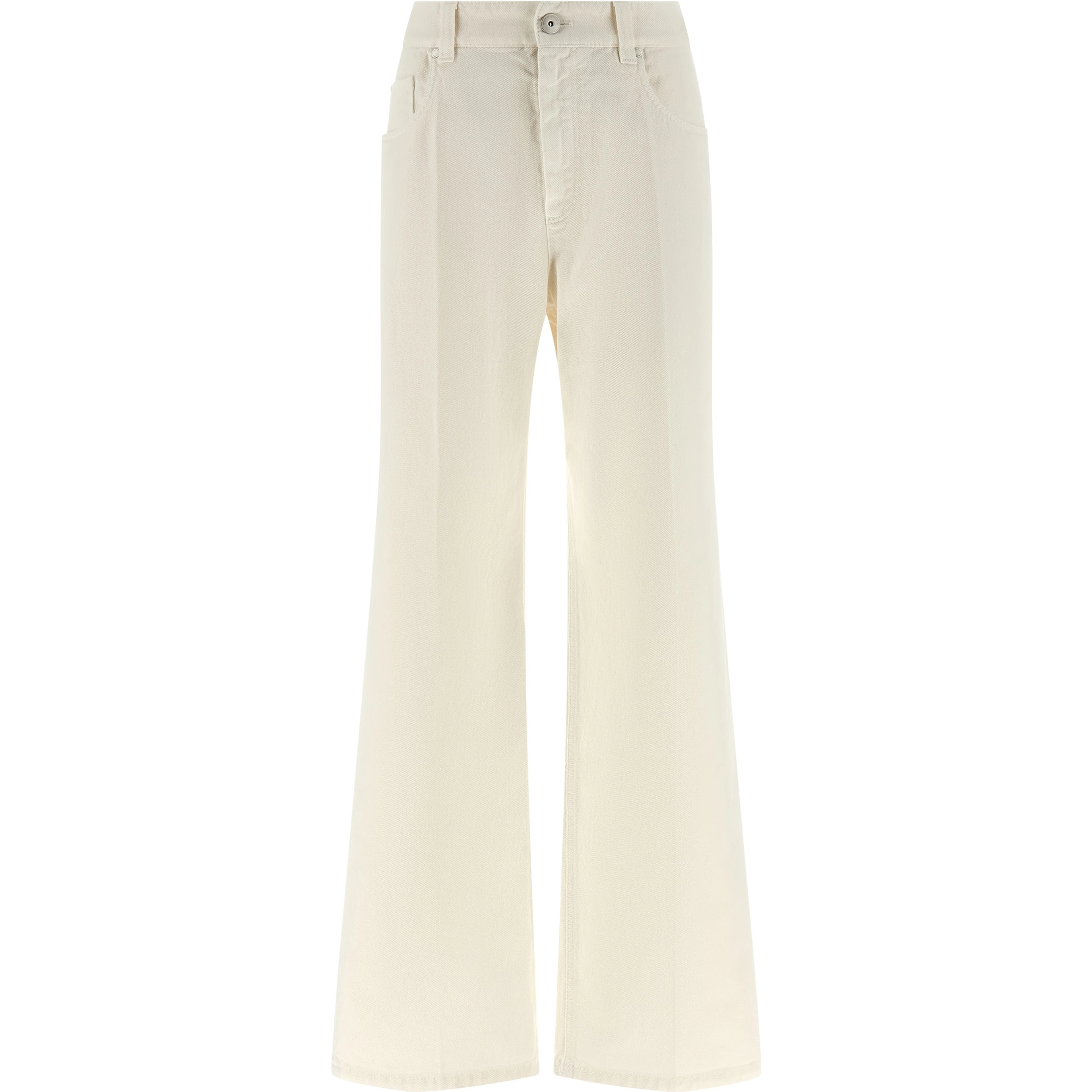 White Cotton Relaxed Fit Jeans