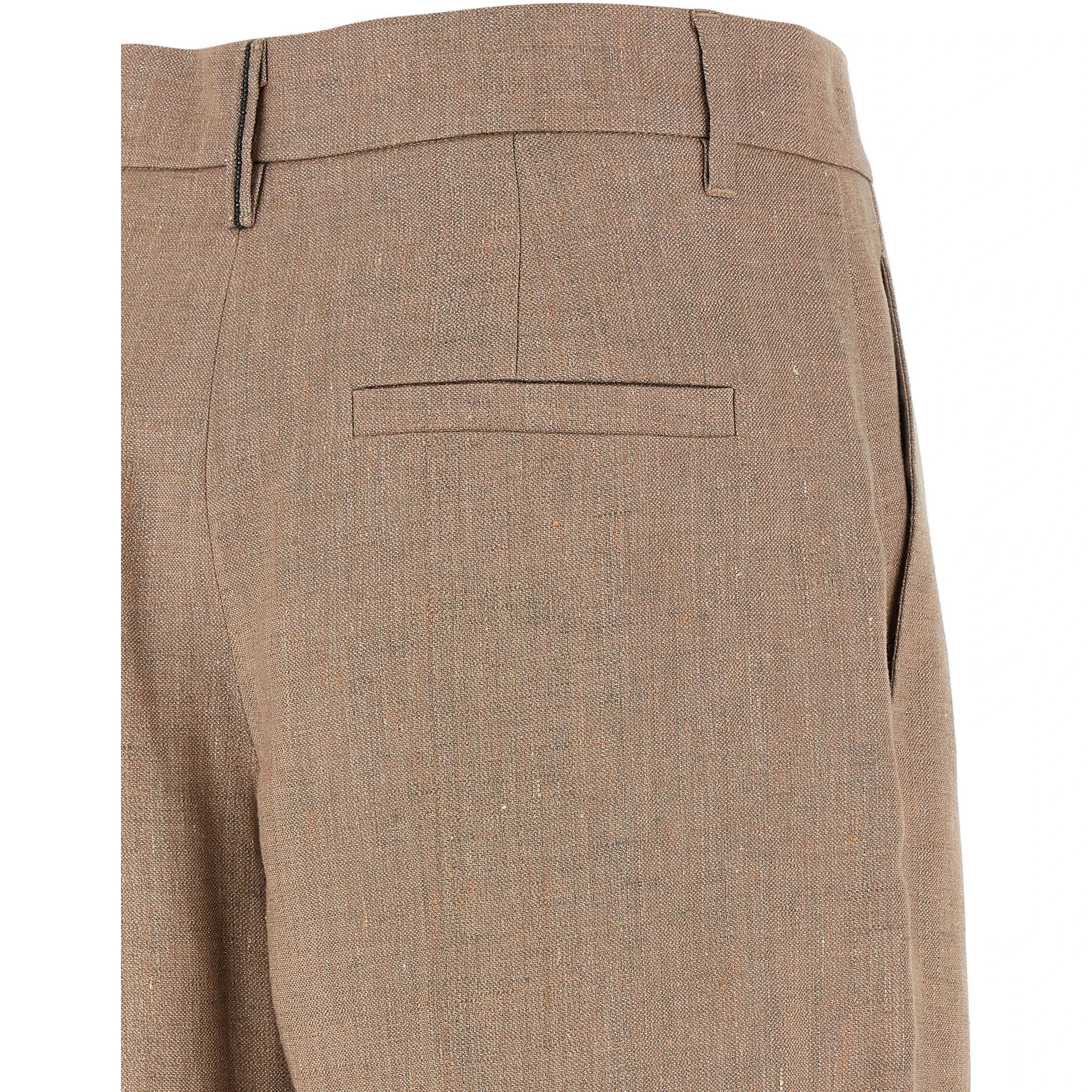 Multicolor Linen Flared Pants