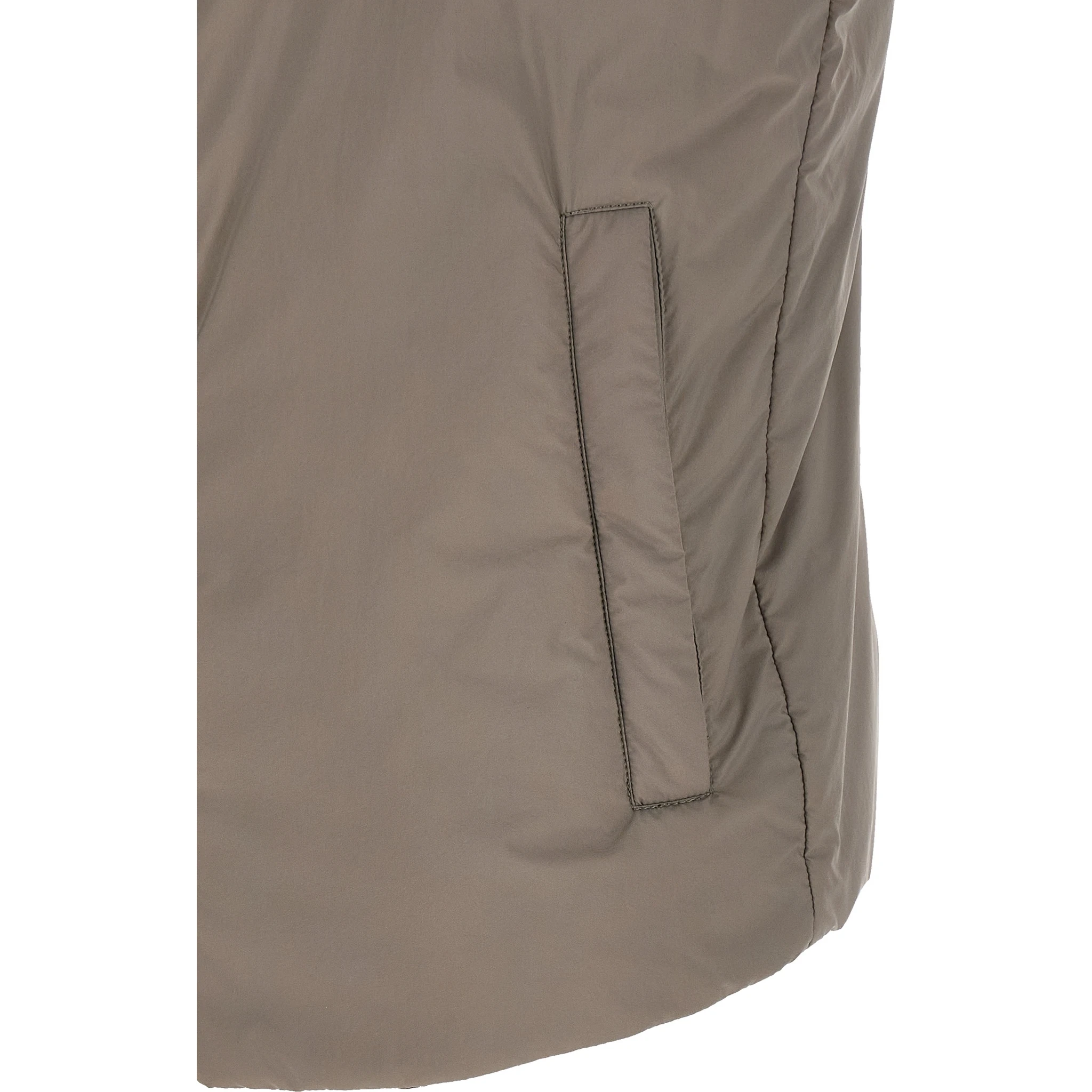 Gray Polyamide Sleeveless Jacket
