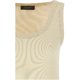 Beige Cotton Tank Tops