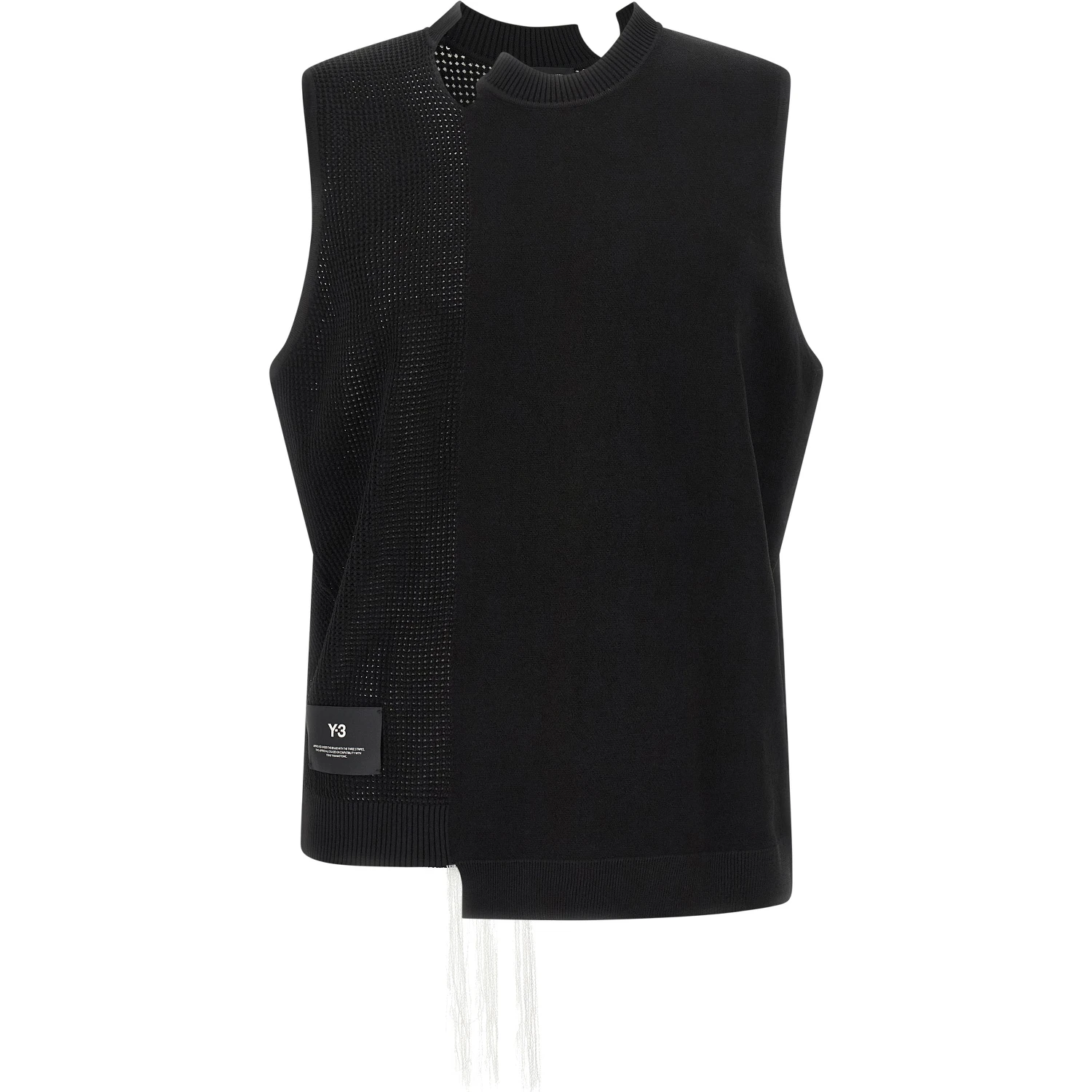 Black Rayon Sleeveless Jacket
