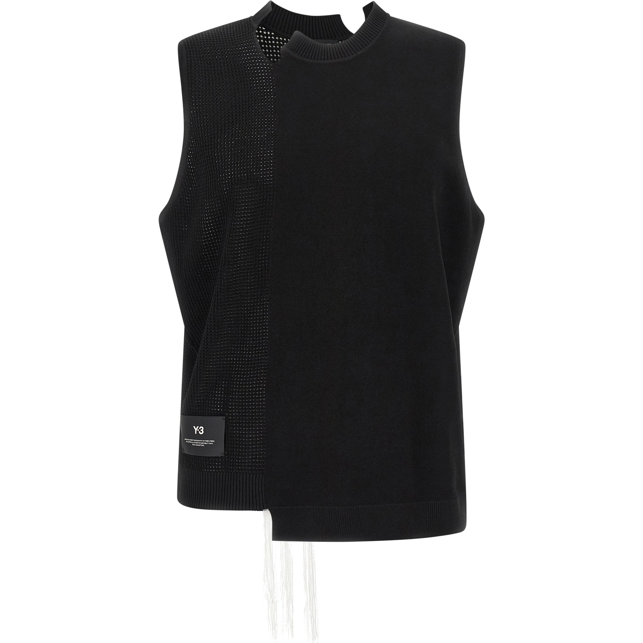 Black Rayon Sleeveless Jacket