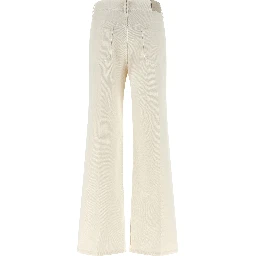 White Cotton Relaxed Fit Jeans