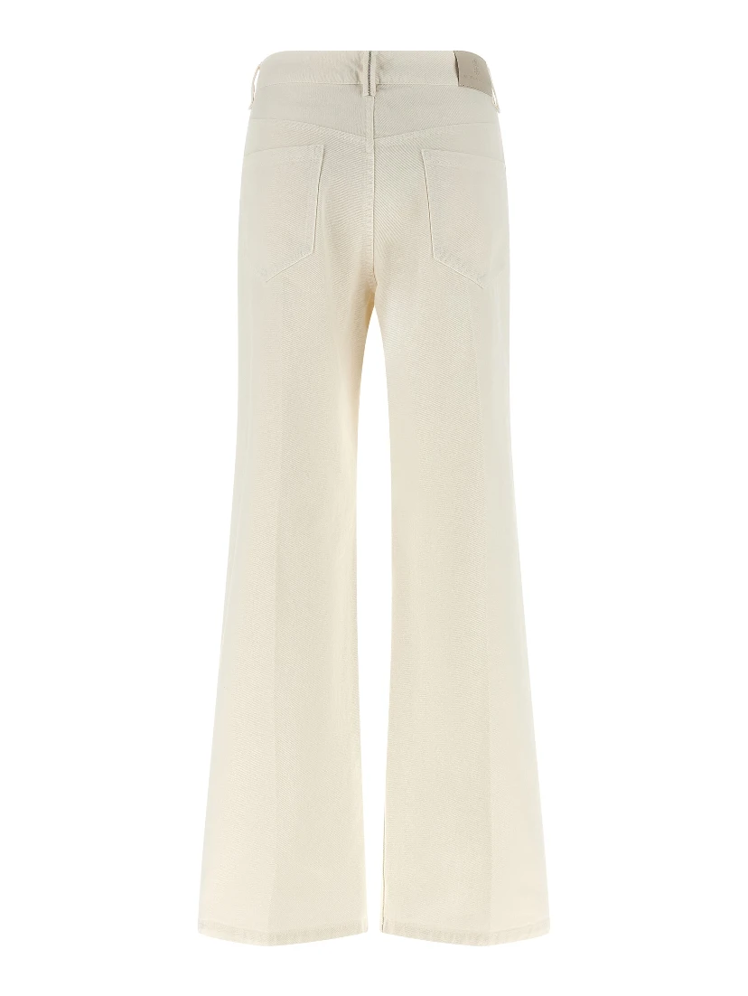 White Cotton Relaxed Fit Jeans