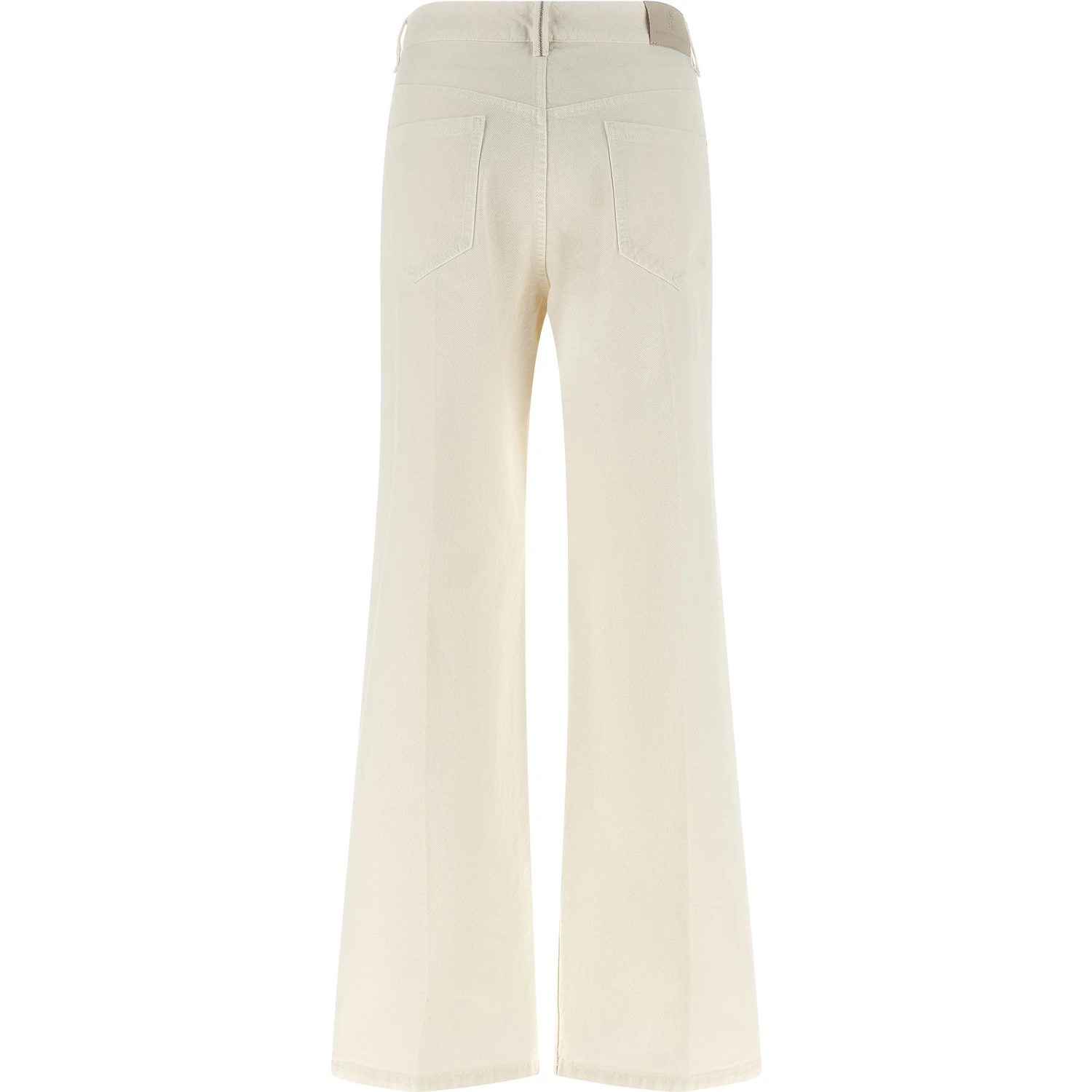 White Cotton Relaxed Fit Jeans